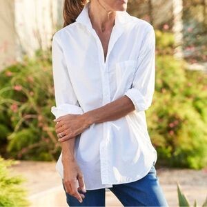 FRANK & EILEEN Joedy Blouse In White Poplin✨